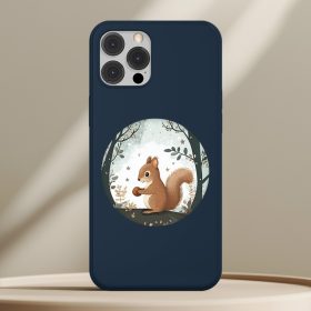 Mókusos telefontok sötétkék színben