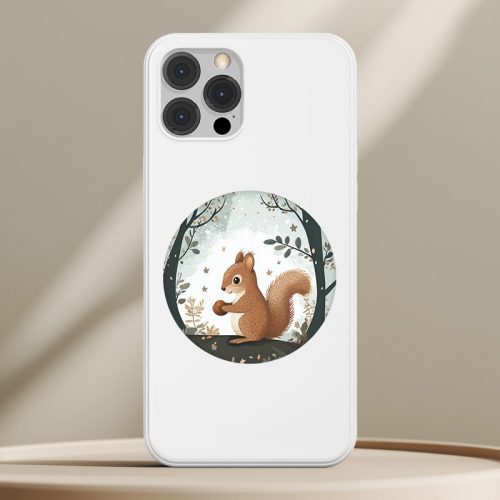 Mókusos telefontok fehér színben