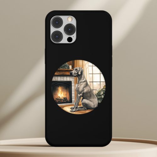 Német dogos telefontok fekete színben