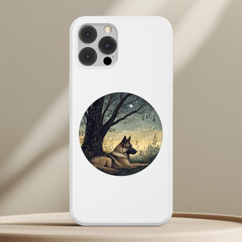 Németjuhászos telefontok fehér színben