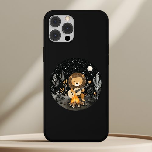 Oroszlános telefontok fekete színben