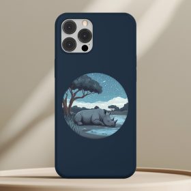 Orrszarvús telefontok sötétkék színben