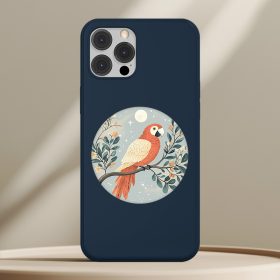 Papagájos telefontok sötétkék színben