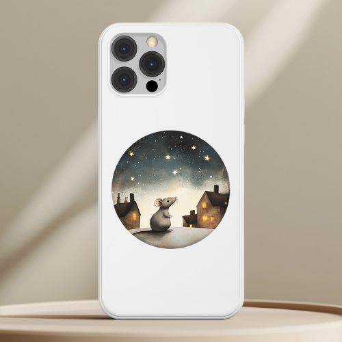 Patkányos telefontok fehér színben