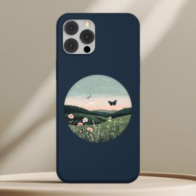 Pillangós telefontok sötétkék színben