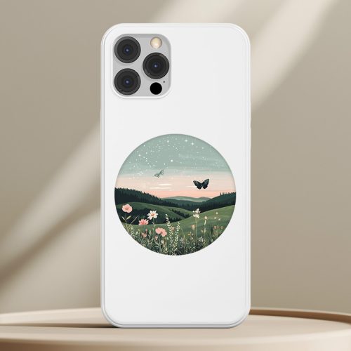 Pillangós telefontok fehér színben