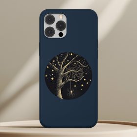 Pókos telefontok sötétkék színben