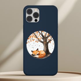 Rókás telefontok sötétkék színben