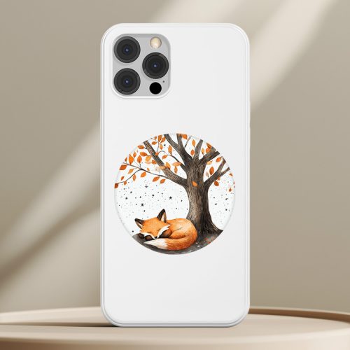 Rókás telefontok fehér színben