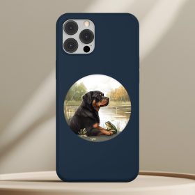 Rottweileres telefontok sötétkék színben