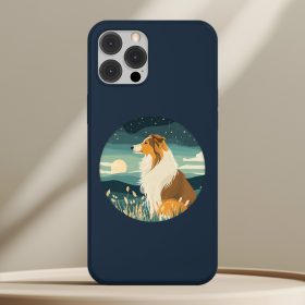 Skót juhászos telefontok sötétkék színben