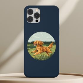 Cocker spánieles telefontok sötétkék színben