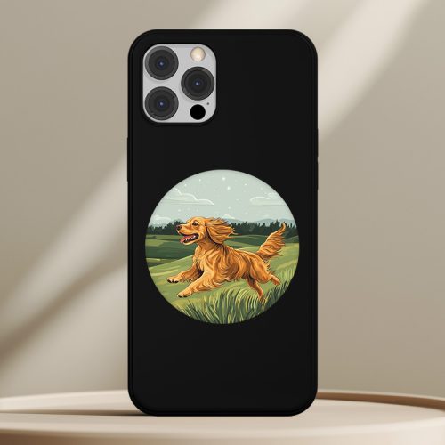 Cocker spánieles telefontok fekete színben