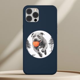 Staffordshire terrieres telefontok sötétkék színben