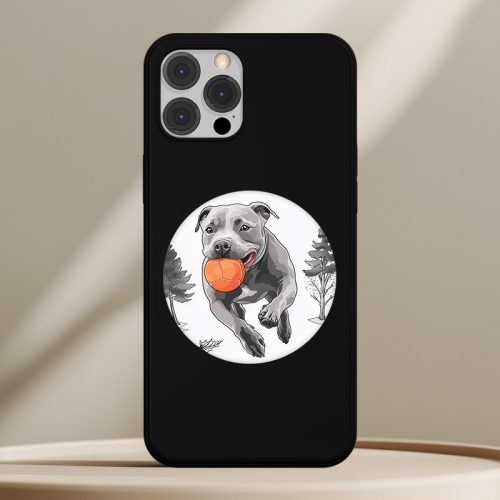 Staffordshire terrieres telefontok fekete színben