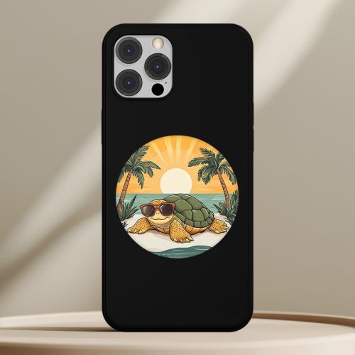 Teknősös telefontok fekete színben