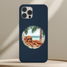 Magyar vizslás telefontok sötétkék színben