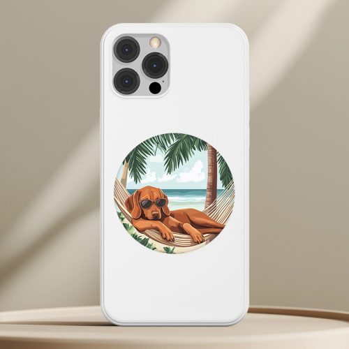 Magyar vizslás telefontok fehér színben