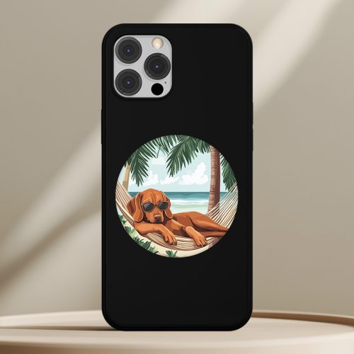 Magyar vizslás telefontok fekete színben