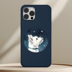 Westie-s telefontok sötétkék színben