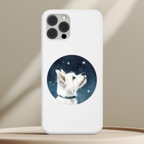 Westie-s telefontok fehér színben