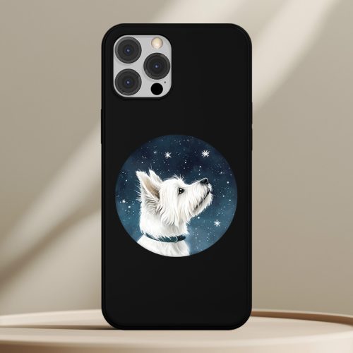 Westie-s telefontok fekete színben