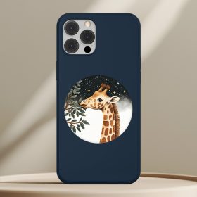 Zsiráfos telefontok sötétkék színben